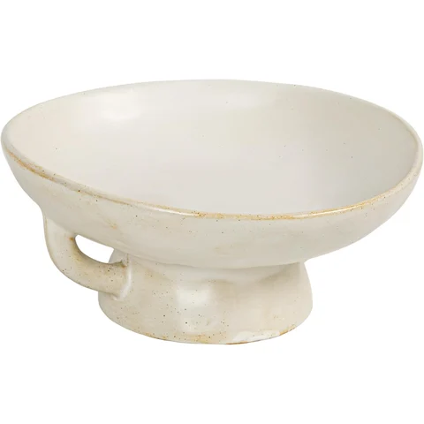 Creative Co-Op Reactive Glaze Stoneware Bowl: a white stoneware bowl with a soft reactive glaze. looks handmade.