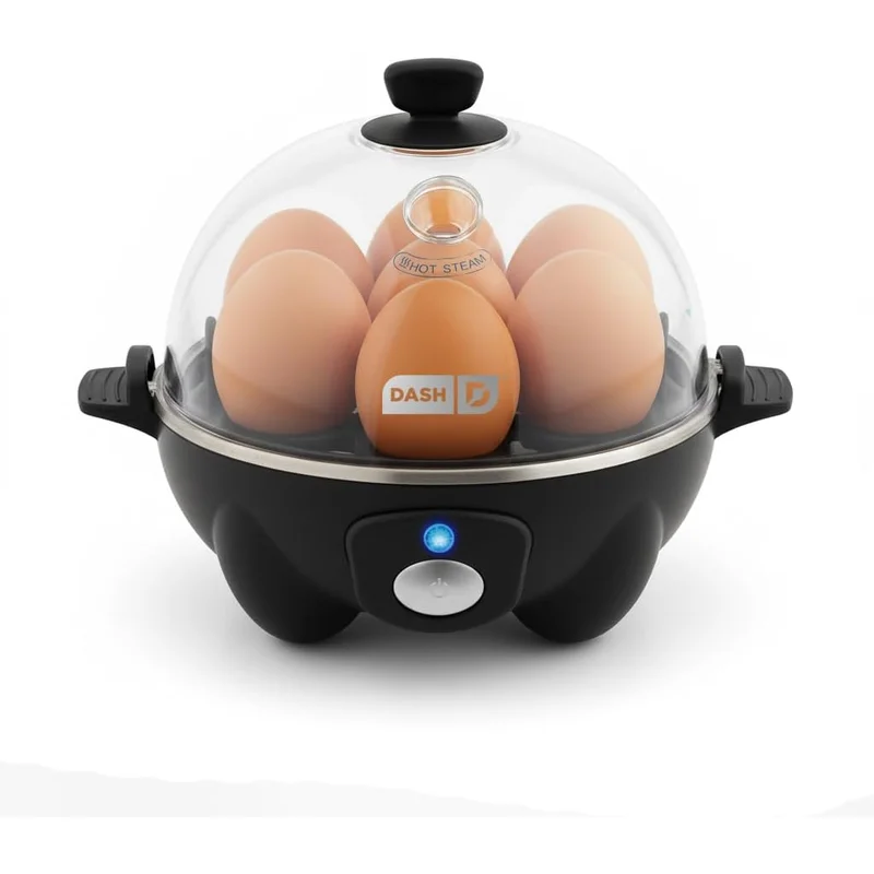 Dash Rapid Egg Cooker: up to 7 eggs soft, medium or hard, plus poaching and omelette trays.