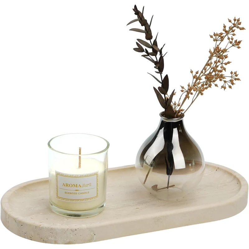 Koville Italian Travertine Tray