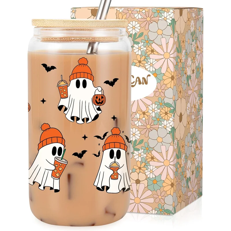 LEADO 16 oz Ghost Glass Cup