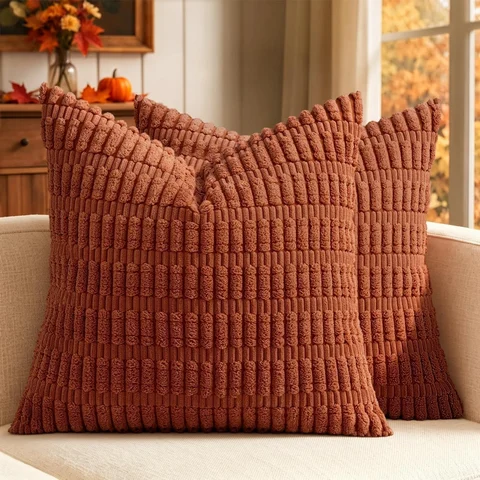 MIULEE Corduroy Throw Pillow Covers