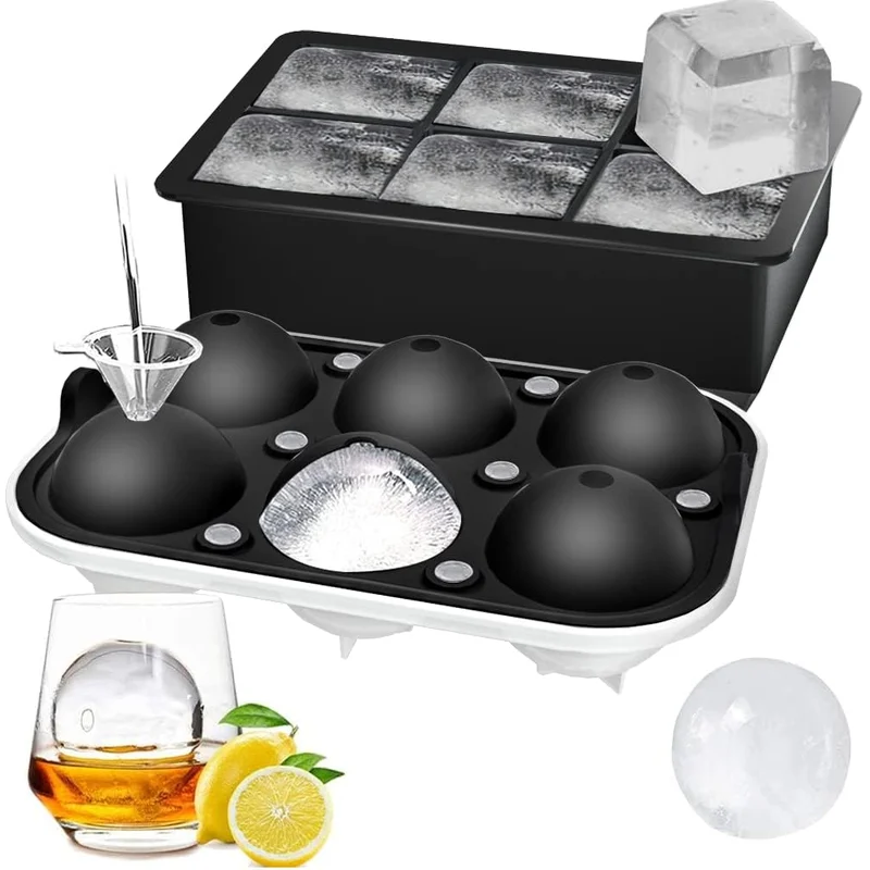 Rottay Sphere Ice Ball Mold and Large Cube Tray Set, product photo