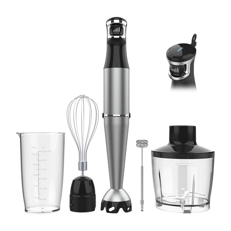 Turelar 1100W 5-in-1 Immersion Blender Set: a 5-in-1 hand blender set with variable speed.