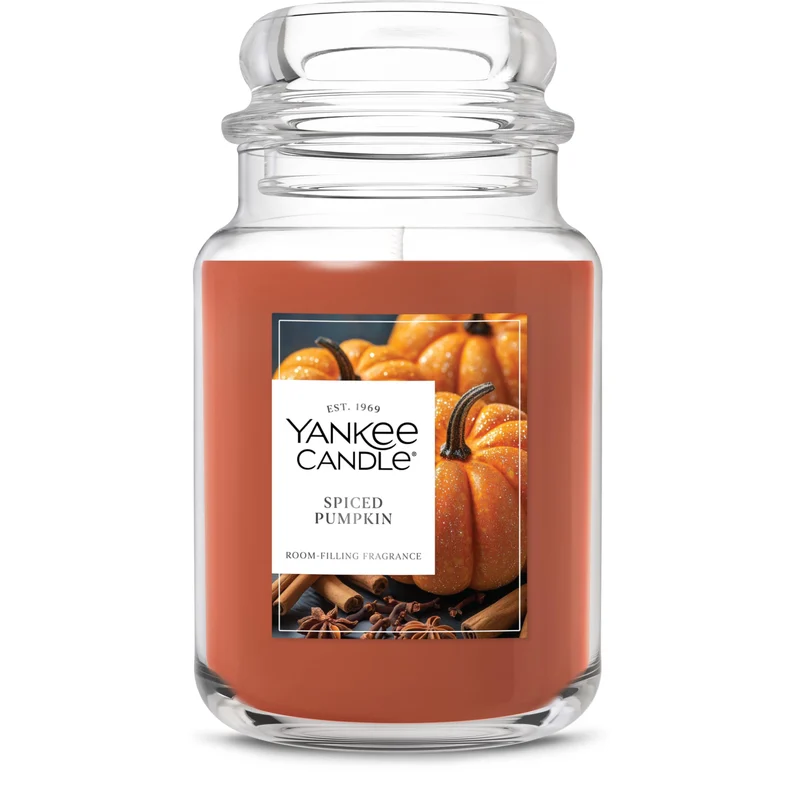 Yankee Candle Spiced Pumpkin: the classic large jar candle in spiced pumpkin.